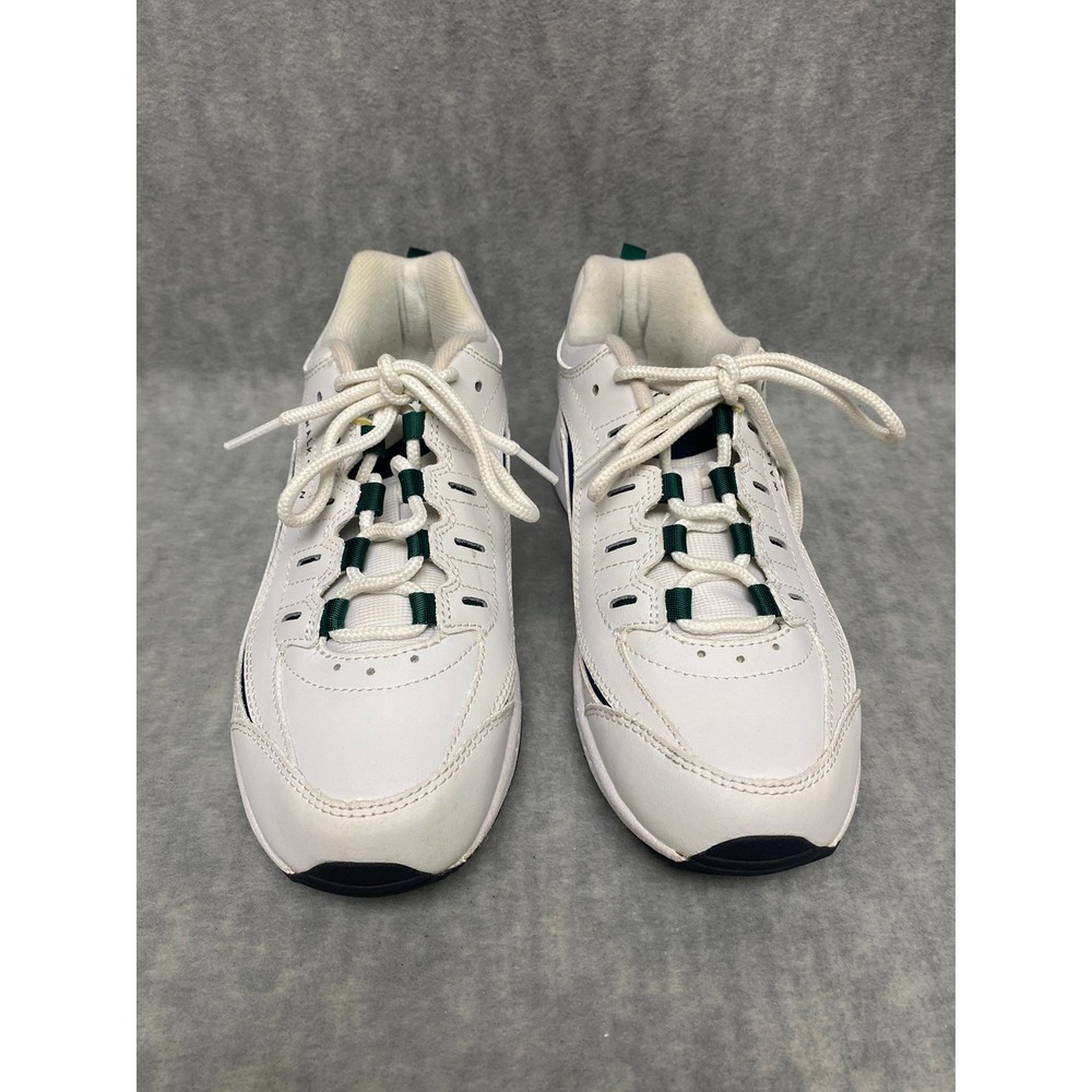 Easy Spirit Walk Run Women White Leather 6-1/2M Sneakers Athletic Walking Shoes